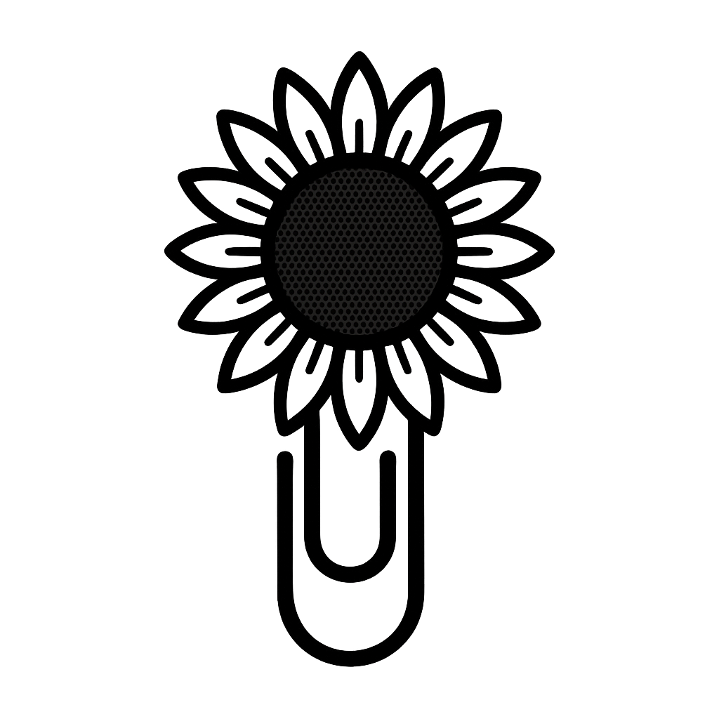 sunflower paperclip