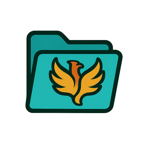 colorful file folder with phoenix