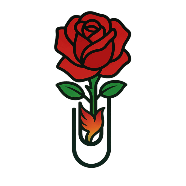rose and pheonix paperclip